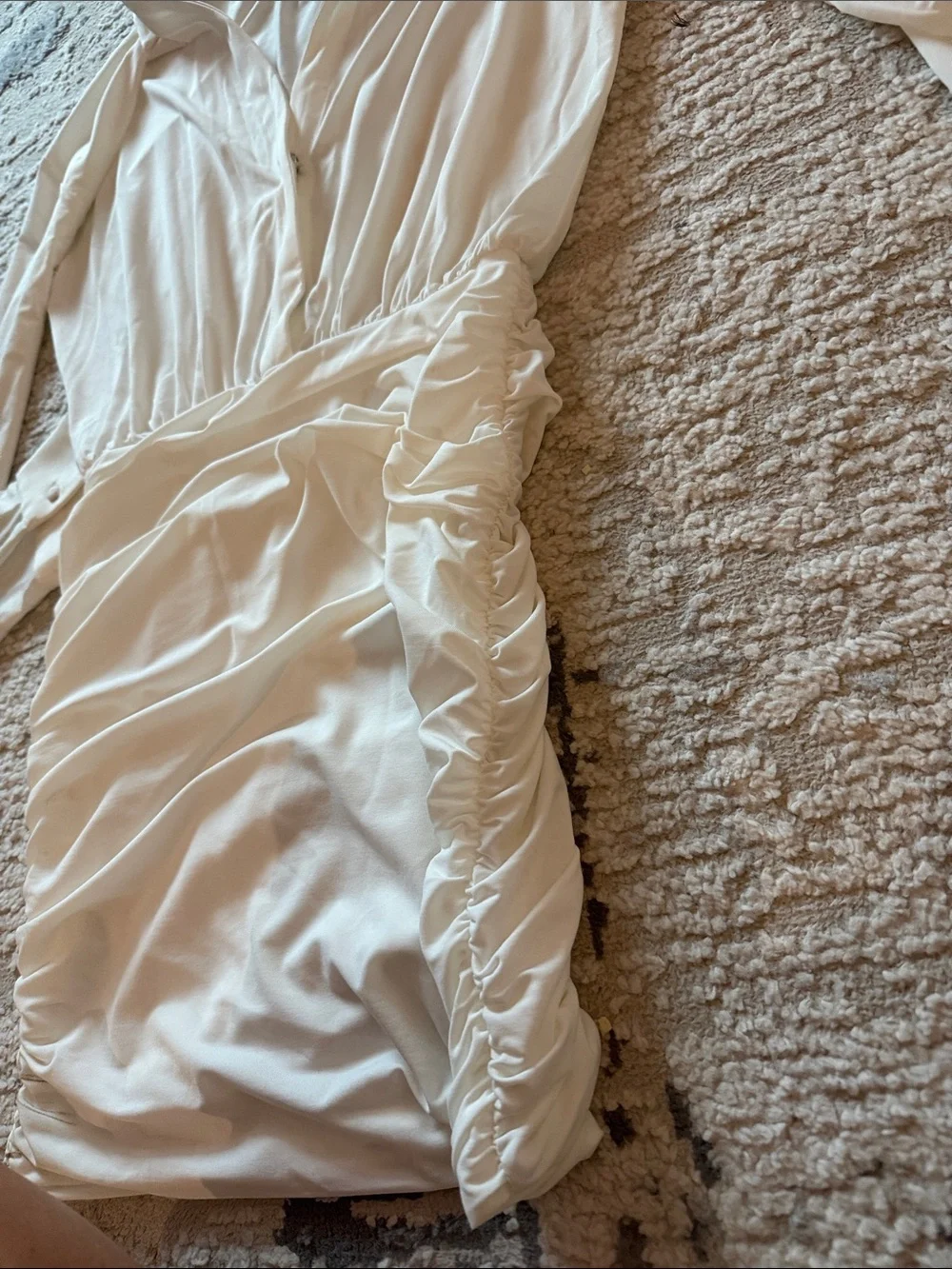 Showpo White Long Sleeve Dress (Size 4) - Picture 2 of 5